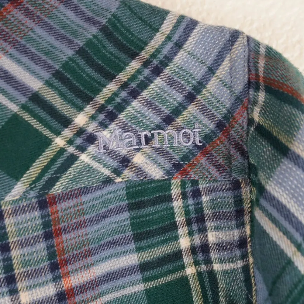 Marmot Womens Bridget‎ Long Sleeve Teal Flannel Shirt Size XS - Image 7