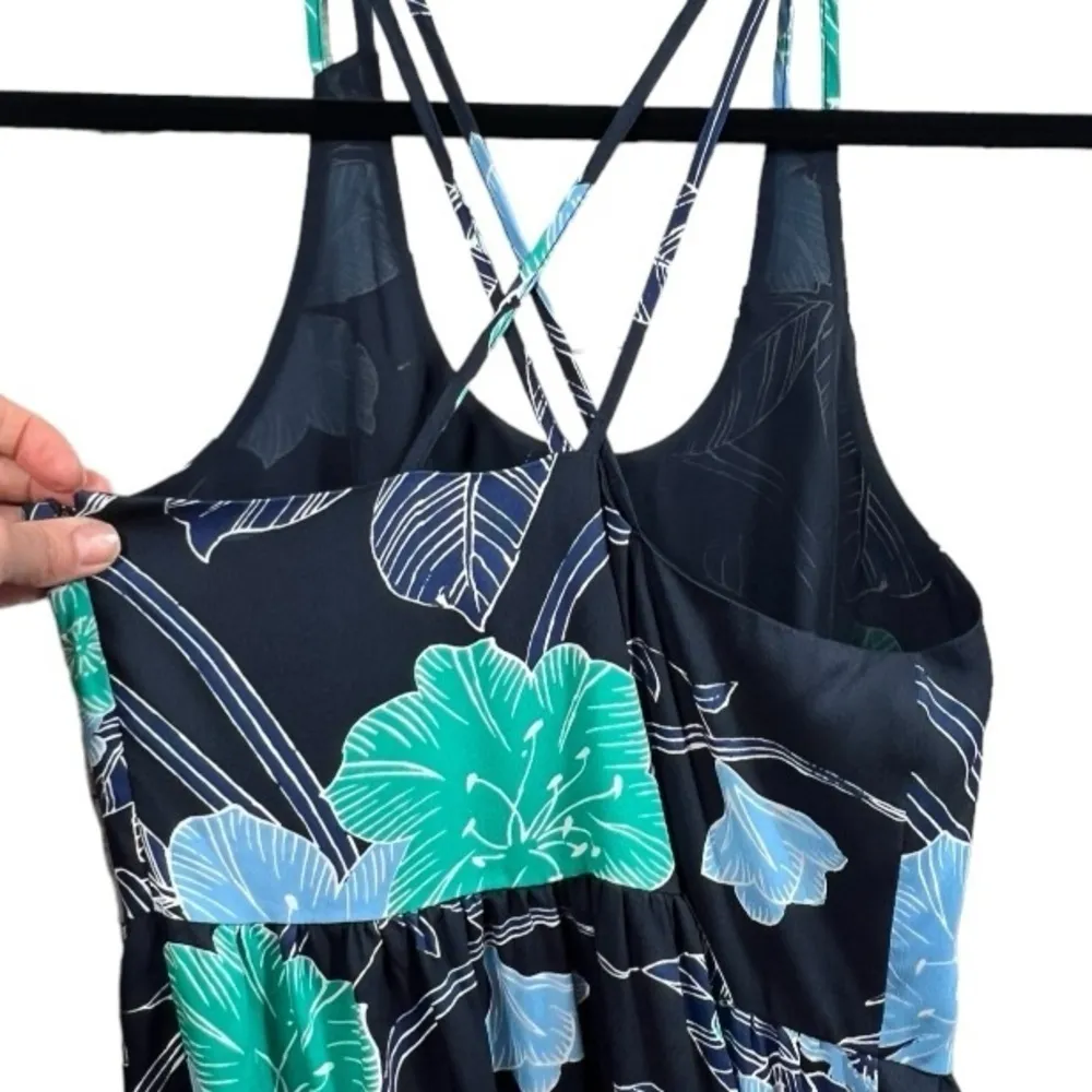 LOFT Floral Tiered Maxi Dress 00 Blue - $27 - From Michelle