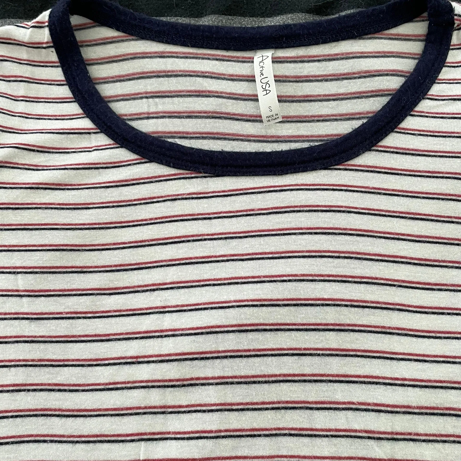 Striped White Rayon Shirt, size S - Image 5