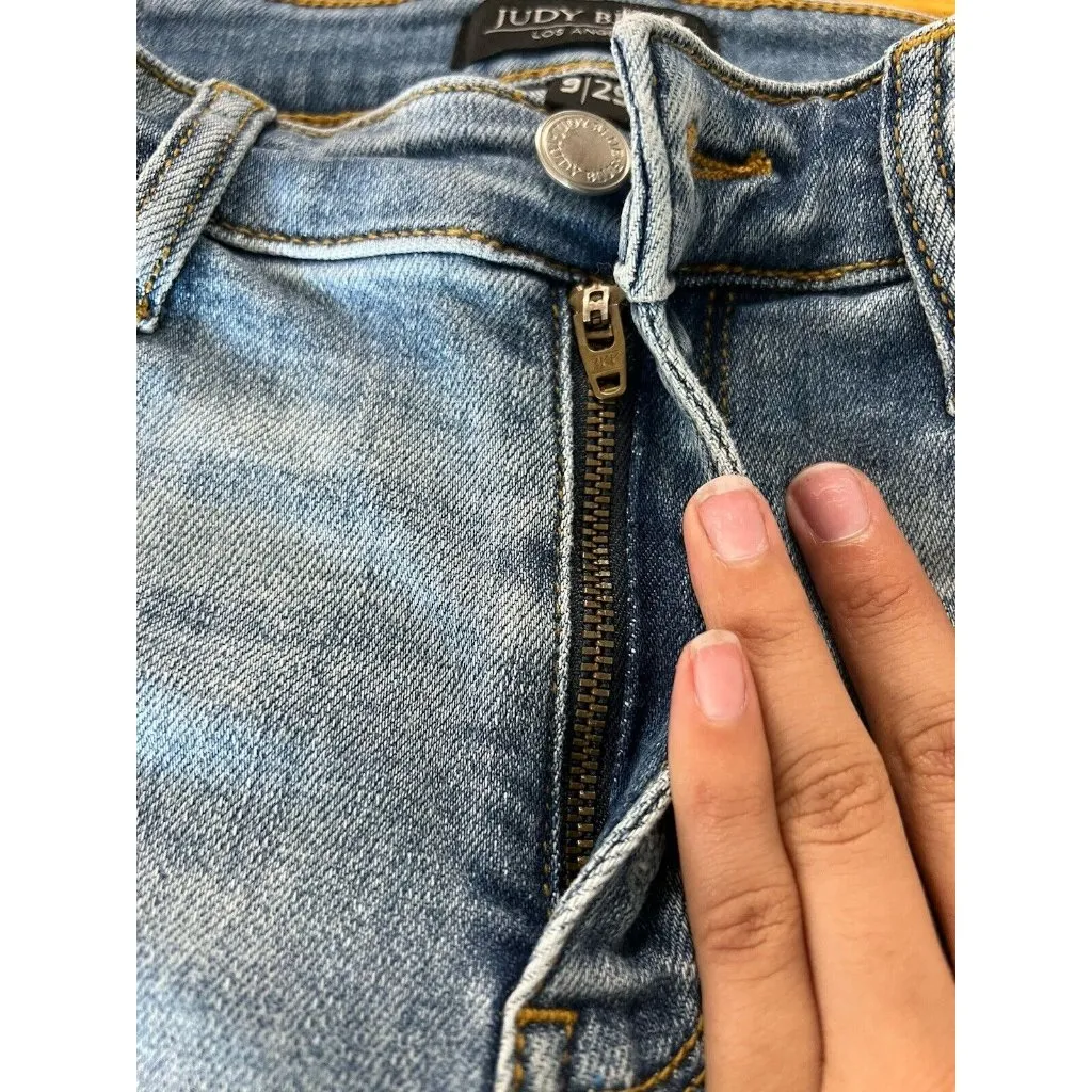 Judy Blue‎ Women’s 7 Colorful Paint Splash Destroyed Boyfriend Jeans Size 9/29 - Image 12