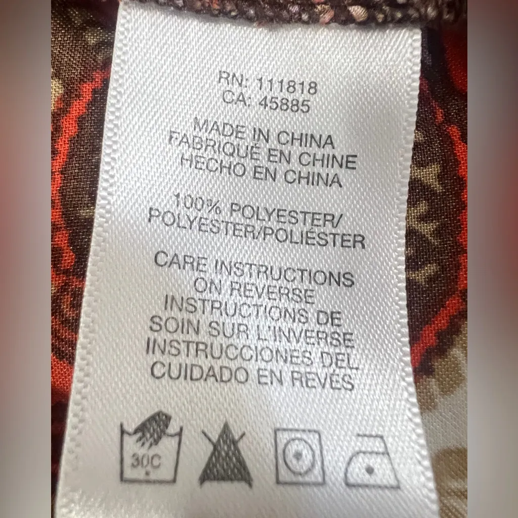 Michael Kors MICHAEL  Paisley Blouse in Red and Brown - Image 5