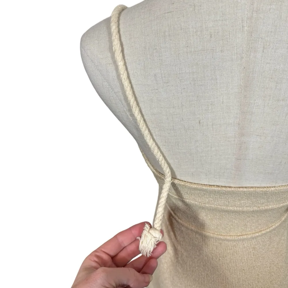 Free People  Island Rope Strap Midi Dress Neutral Minimalist - Image 6