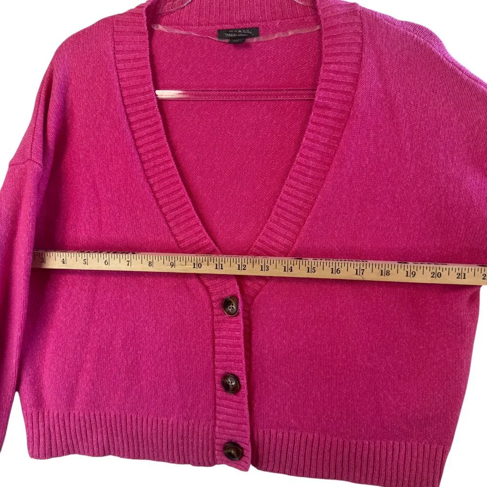 Wild Fable Pink Cropped Button Front Cardigan Sweater XS Y2K Boxy Preppy Swiftie - Image 5