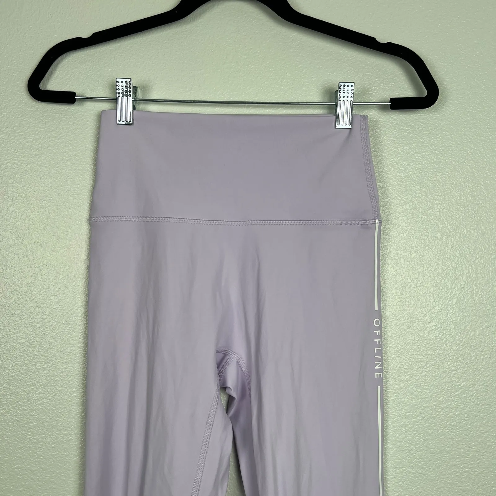 Aerie Offline Women's Athletic 7/8 Leggings‎ Lilac Sz M - Image 2