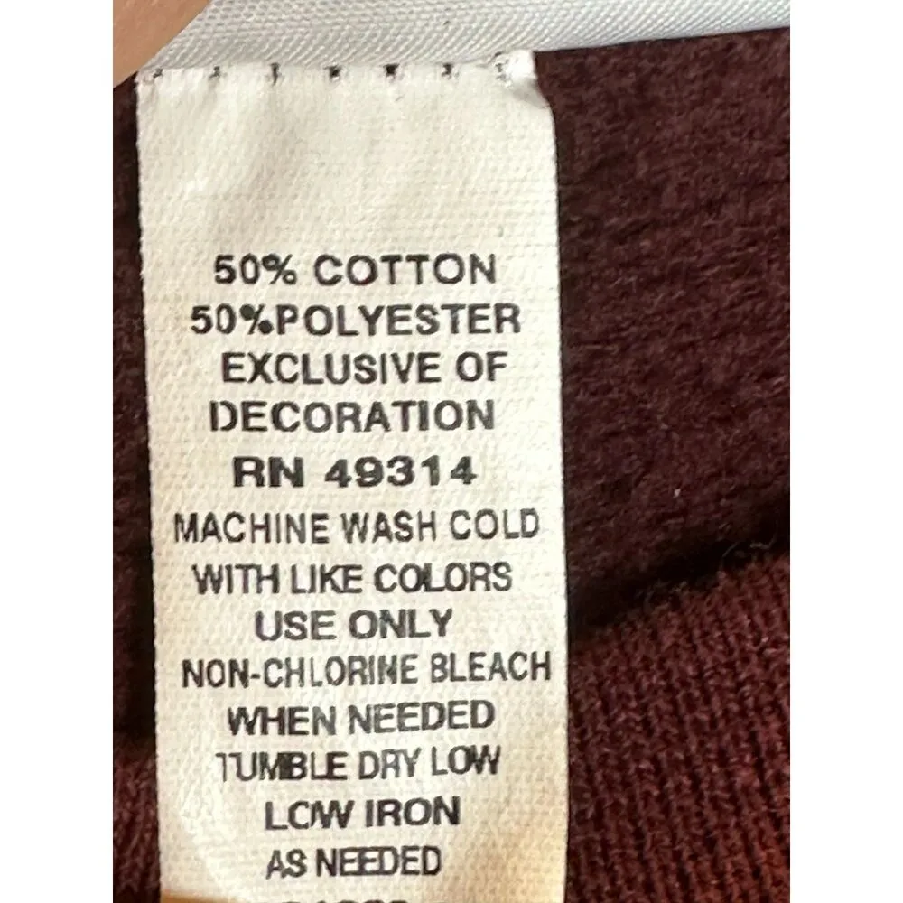 Champion  Women's Size L Crimson Arch Reverse Weave Pullover Sweatshirt EUC - Image 6