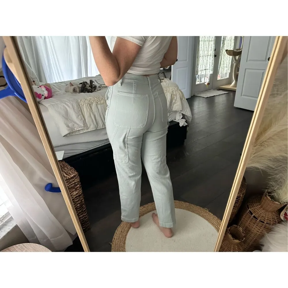 Madewell  Women’s 24 Carpenter Mint Green Pants - Image 3