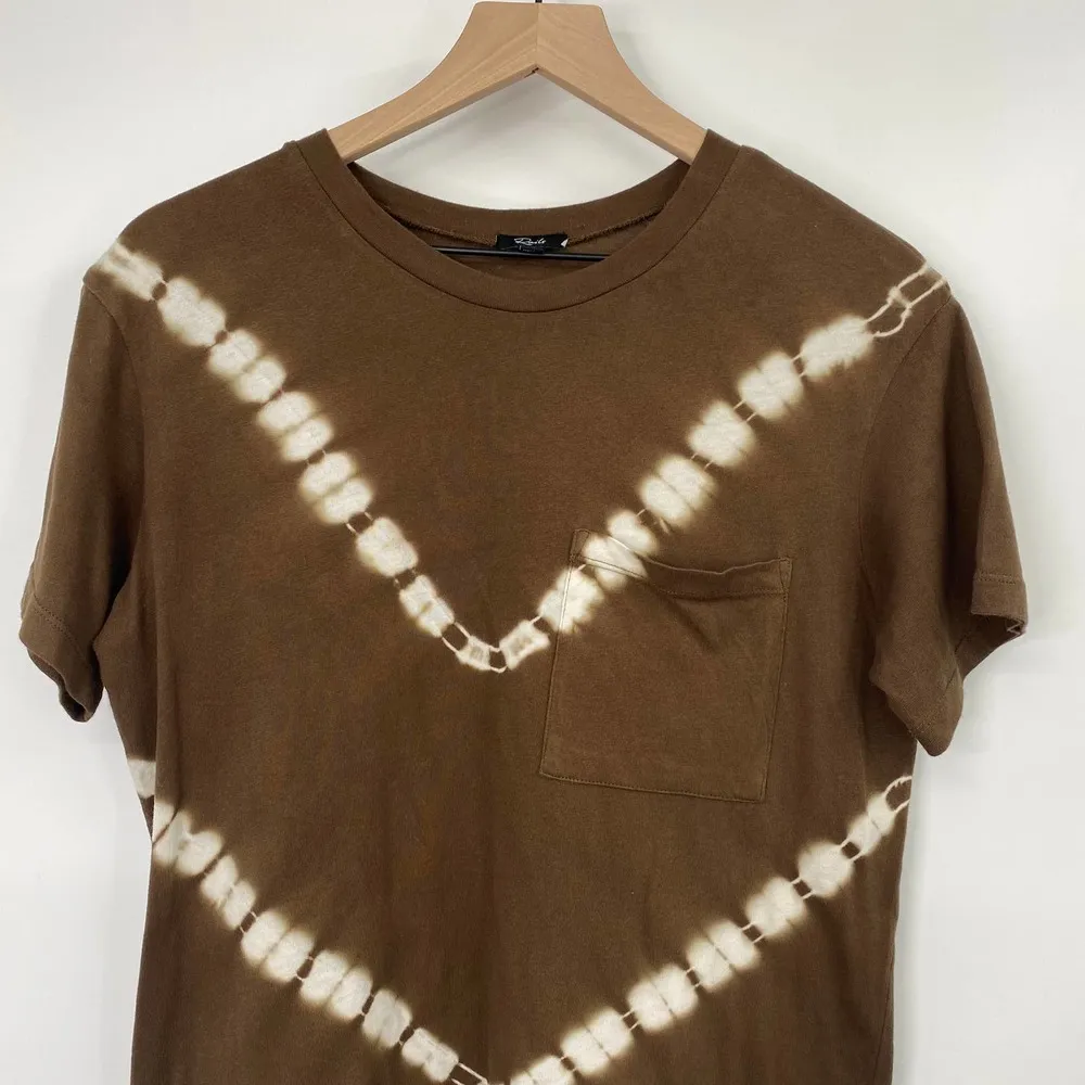 Rails Tie Dye Mini T-shirt Dress Brown White Casual Boho Womens Size Small - Image 3