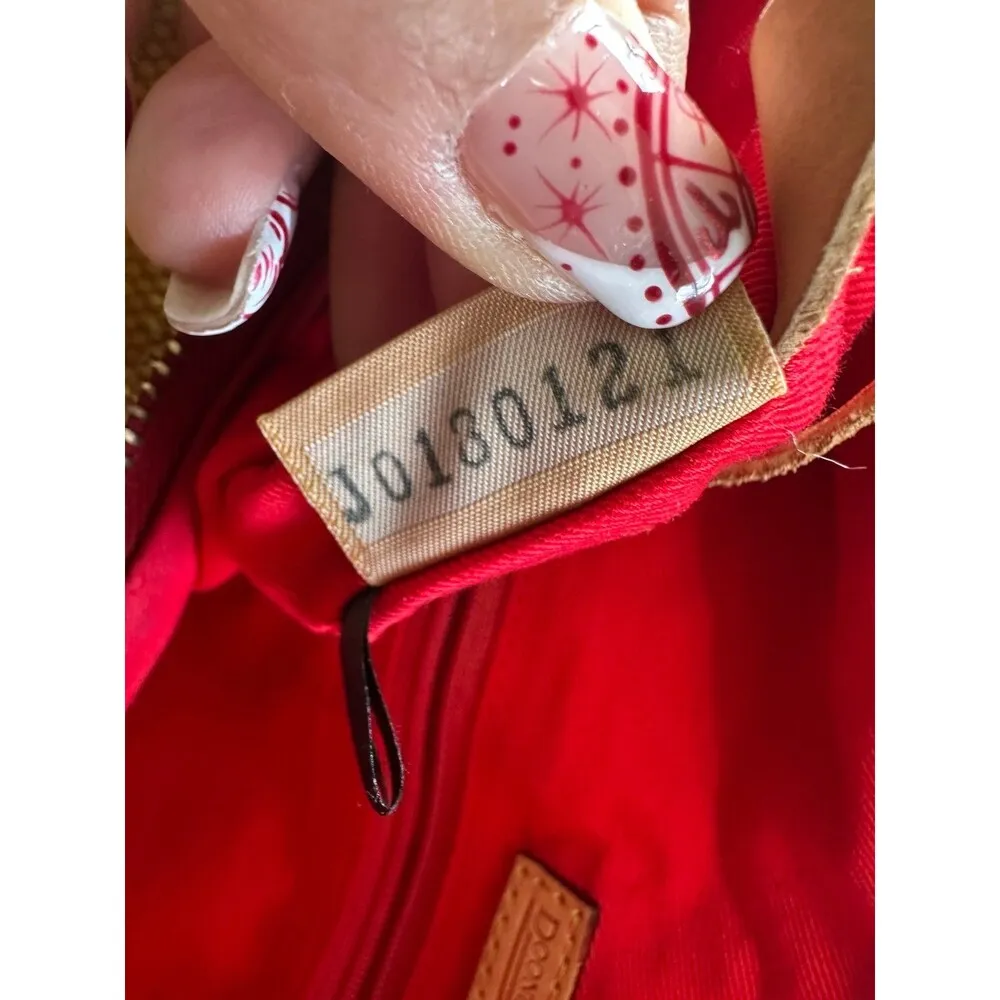 Dooney & Bourke J0130121 Wayfarer Yellow Leather Accent Zip Tote Shoulder Bag - Image 9