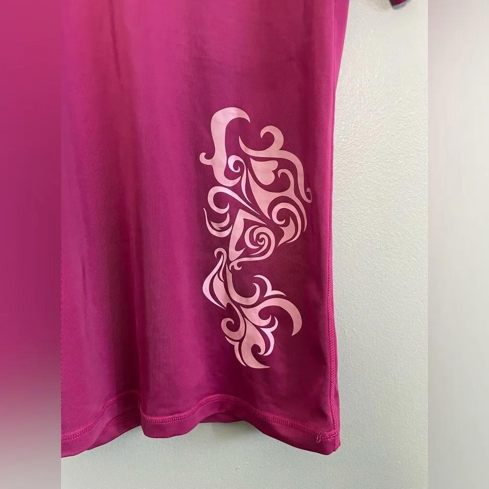Kanu Womens Pink Short Sleeve Rash Guard Summer Quick Dry Too Sz M Size M - Image 2