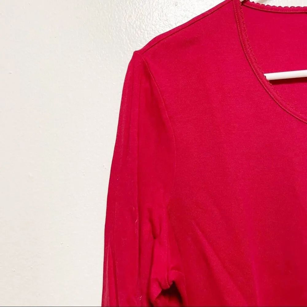 Lands' End Red Long Sleeve Pajama Set - Image 3