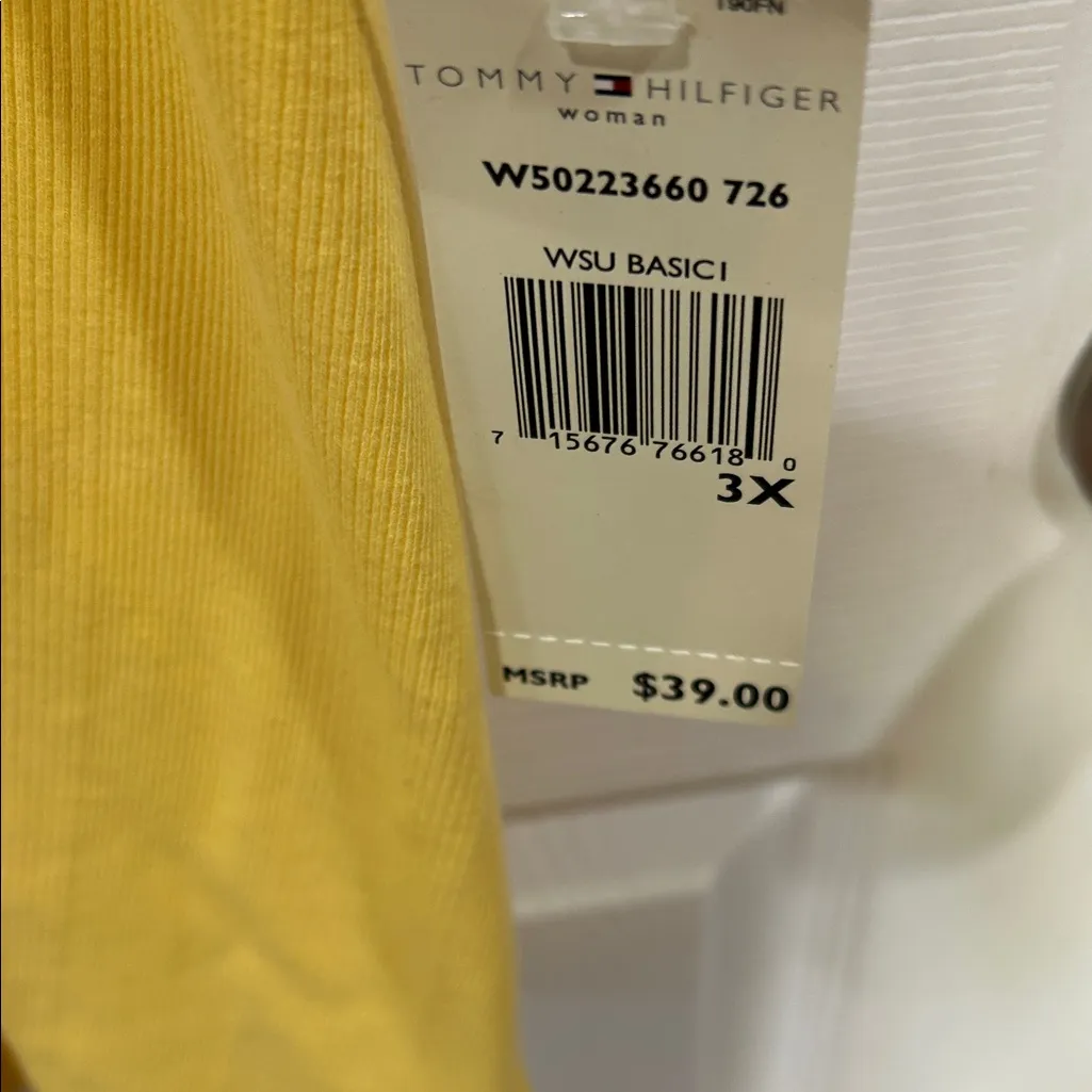 Tommy Hilfiger Yellow Short Sleeve Tee - Image 7