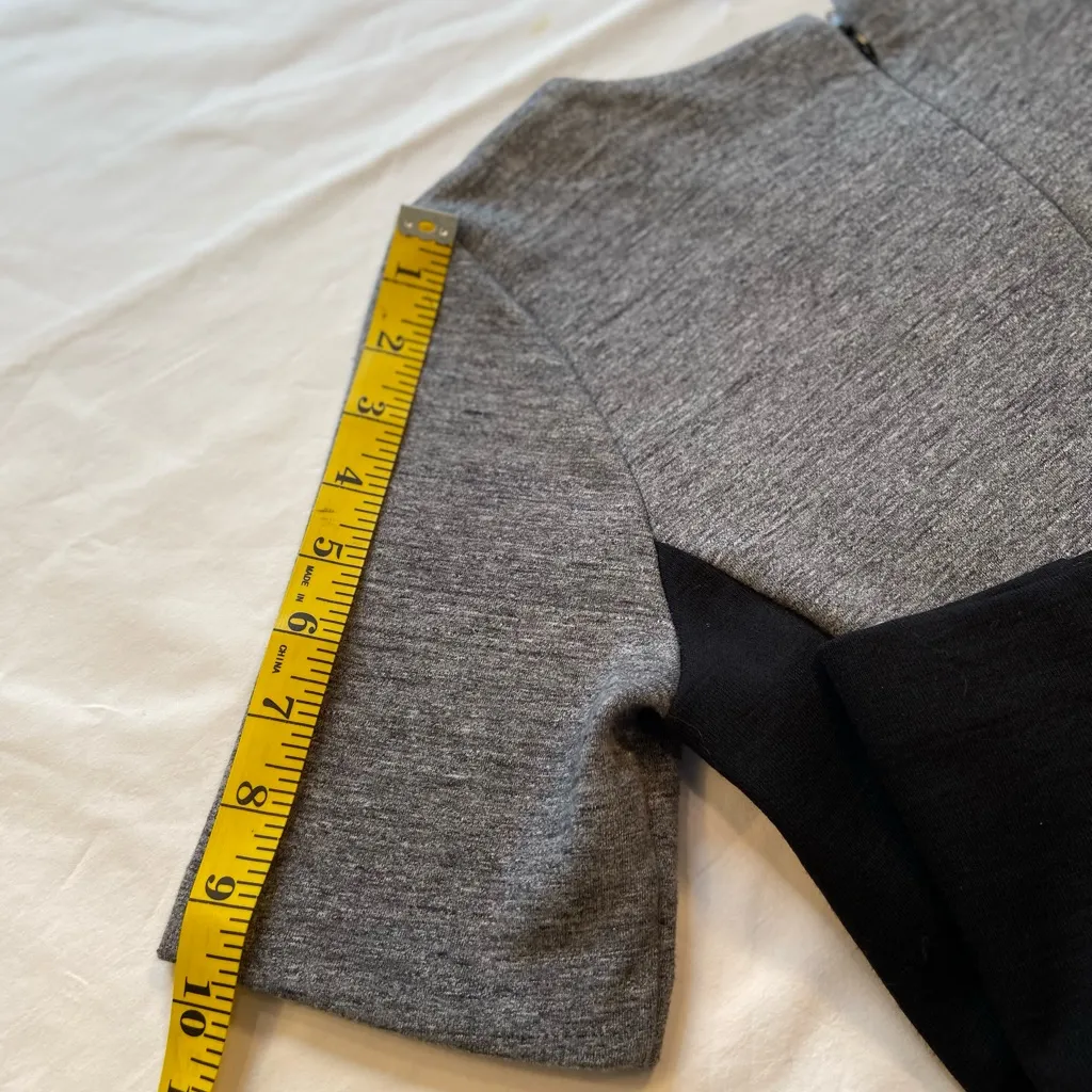 J Crew Color block stretch Sheath Black and Grey Dress. short‎ sleeve,size S - Image 6