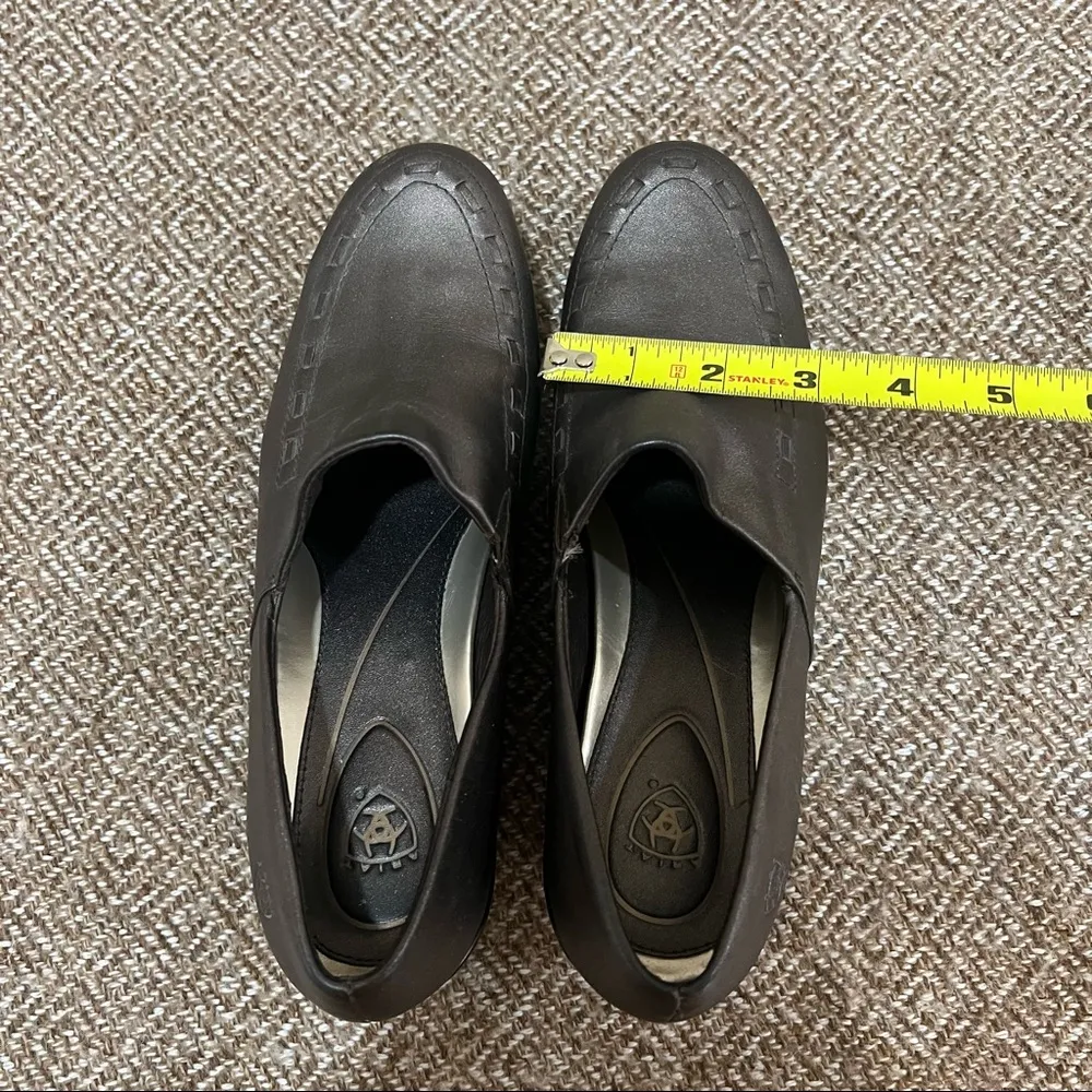 Ariat Clogs Womens Sz 8B Slip On Loafers Paddock Brown Leather Western Hippie - Image 8