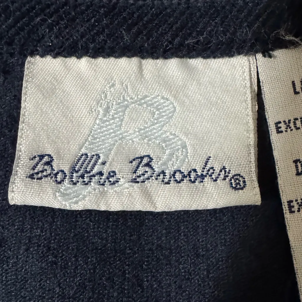 Vintage Navy‎ Corduroy Fall Embroidered Vest Fall pumpkin leaves Birdhouse large Blue - Image 3