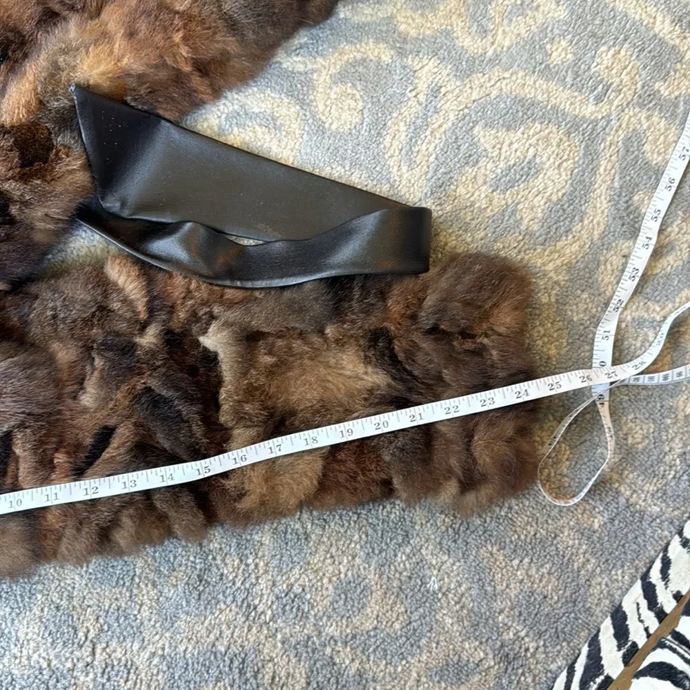 Vintage Mink Paw Full Length Belted Fur Coat Brown Size undefined - Image 9