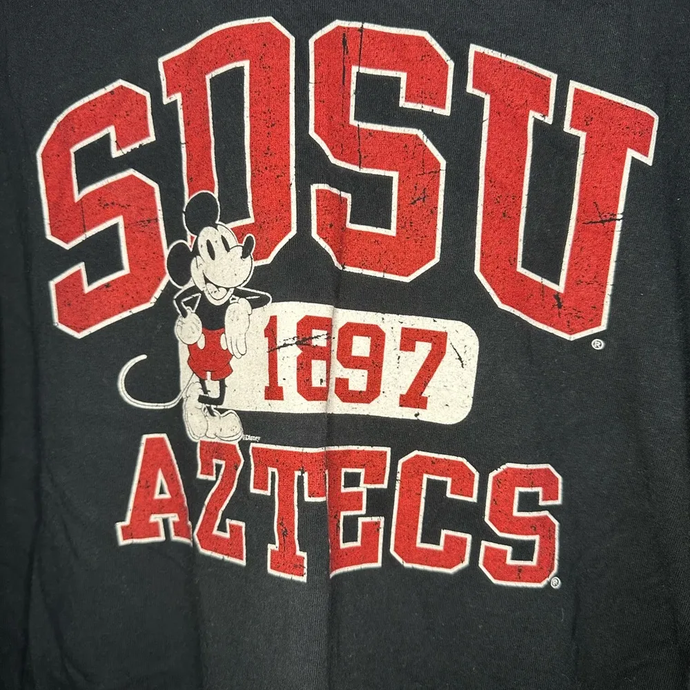 SDSU Aztecs Black Long Sleeve Shirt Mickey Mouse Disney SDSU Jersey Shirt XL - Image 3