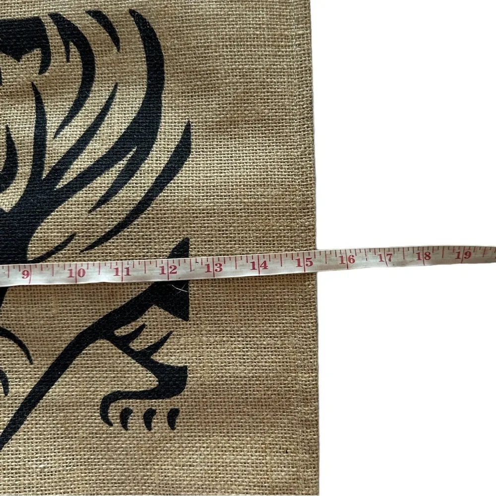 New Reusable Burlap Audubon Zoo Tiger Logo Bag - Image 6