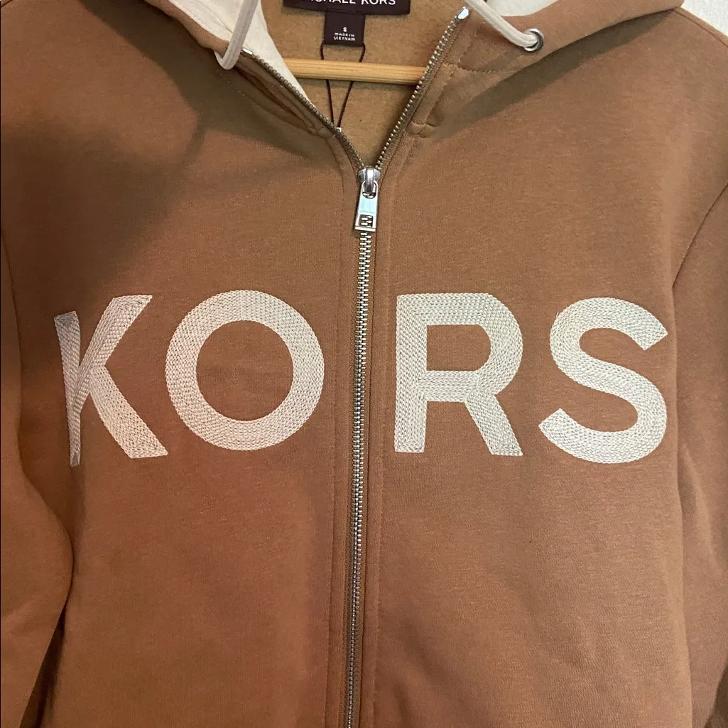 Michael Kors NWT Zip a front Hoodie SM - Image 2