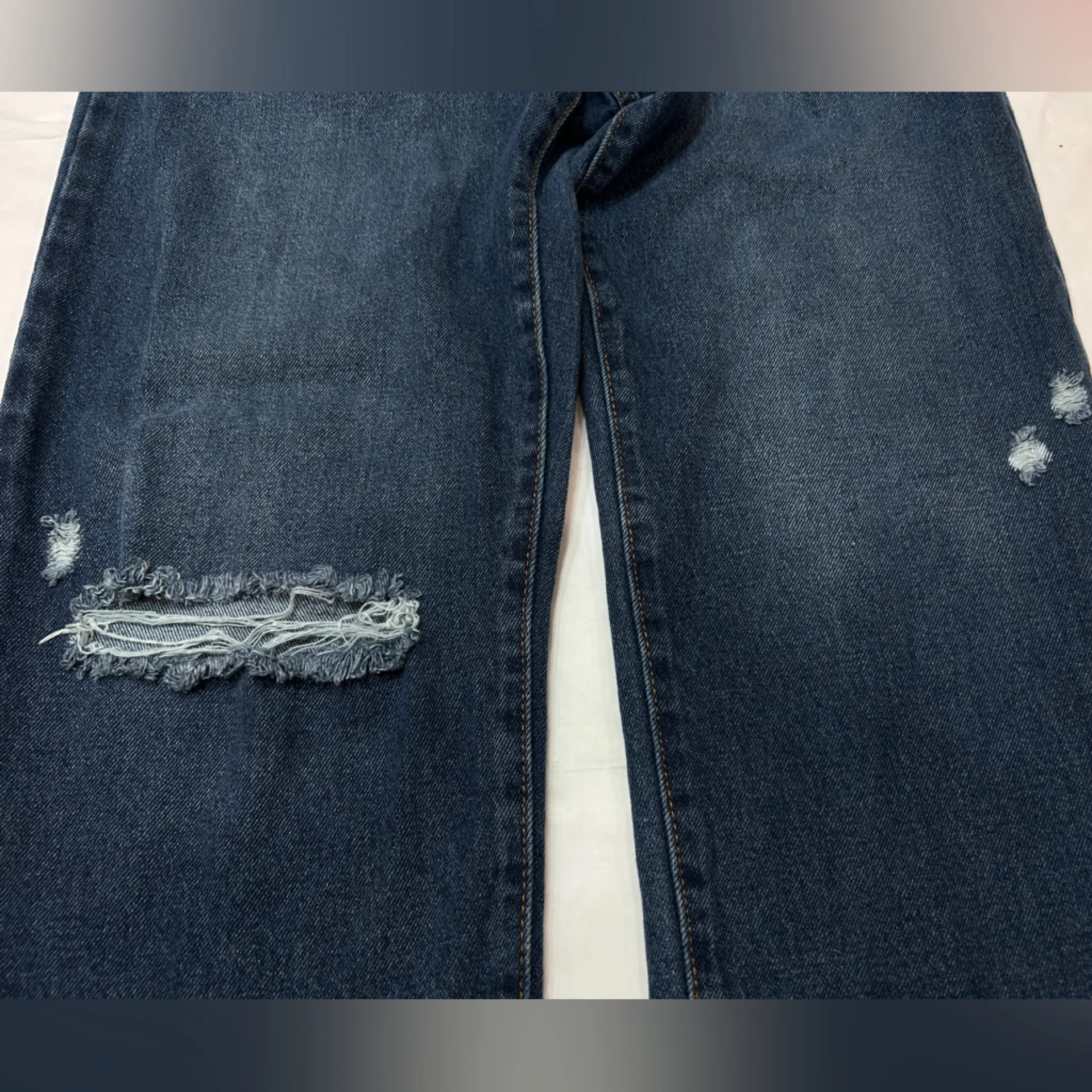 Sincerely Jules Button Fly Distressed Jeans Women’s Size 9/29 High Rise 5 pocket Blue - Image 7