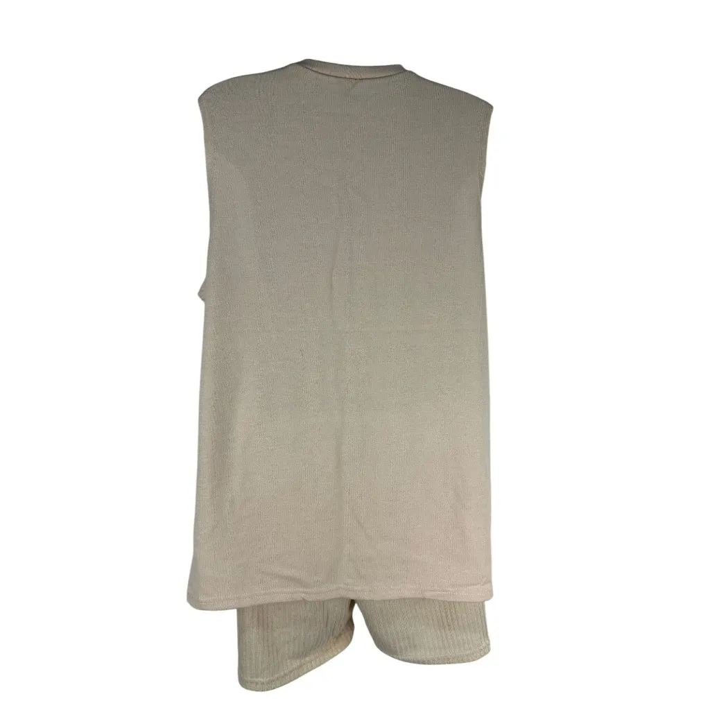 Sleeveless Beige Lounge Set Women’s Small 2 - Image 6