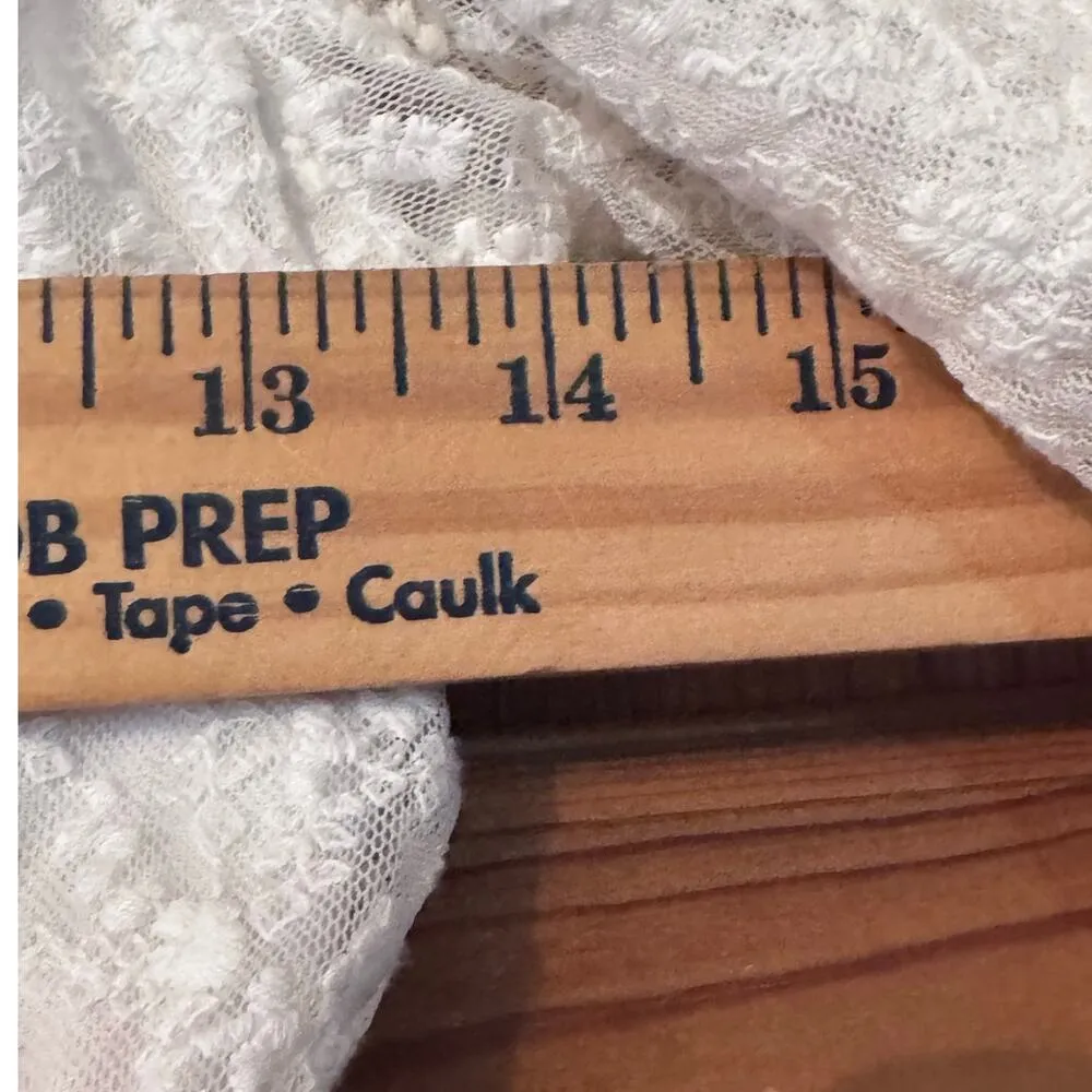 Louna 100% Cotton Corset Croquette Victorian Festival lace crop top M White Size M - Image 5