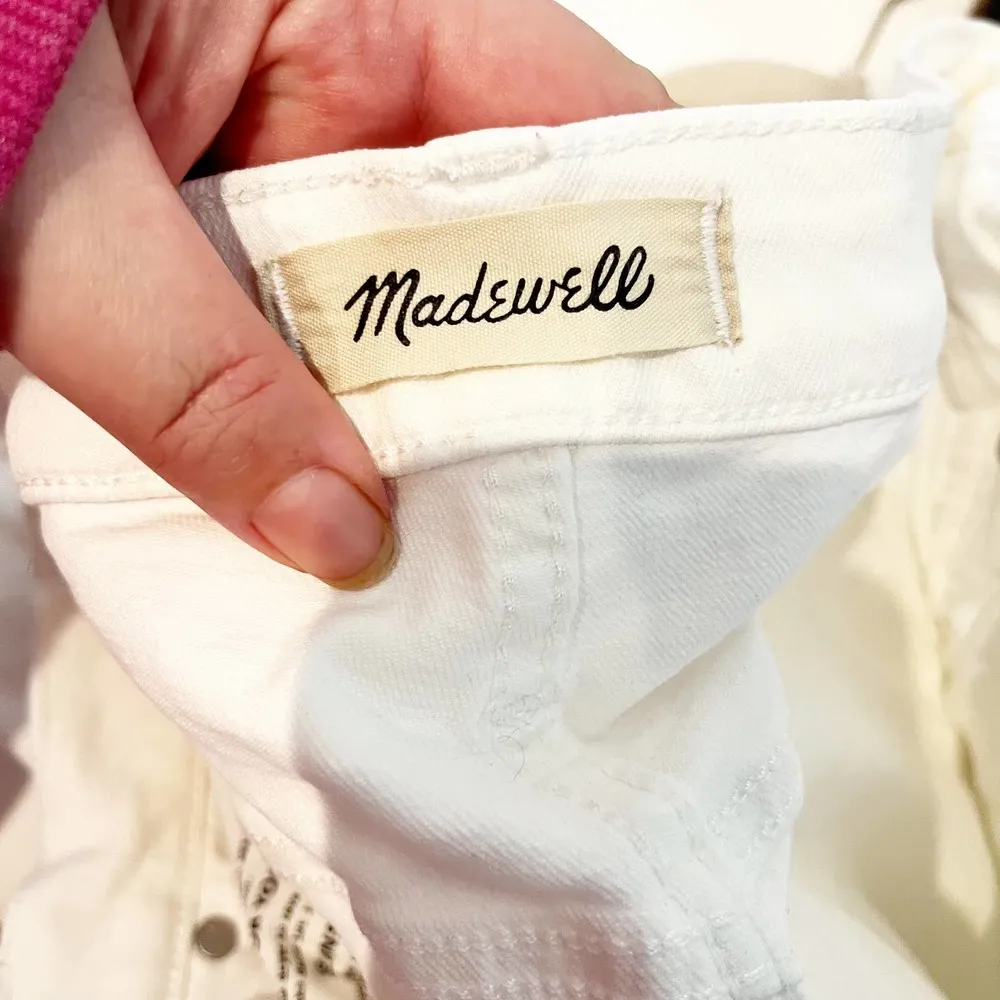 Madewell The Perfect Vintage High Rise Tapered Mom Jeans Tile White 30 Tall - Image 3