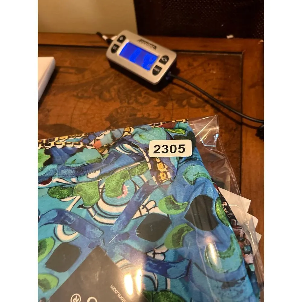 Sakkas‎ Cover Up Womens OS Blue Multi Color V Neck Beach Dress Rhinestones NEW Size undefined - Image 8