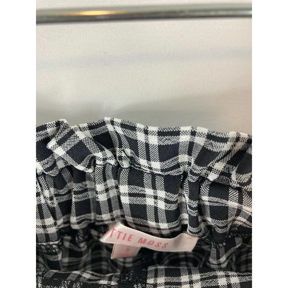 Lottie Moss  Tie Waist Paperbag Gingham Shorts Small - Image 3