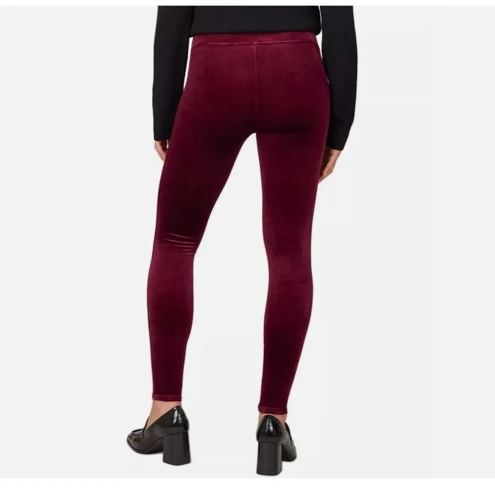 NWT SPANX Velvet High Waisted LEGGINGS - Rich Burgundy #2070 - Image 4