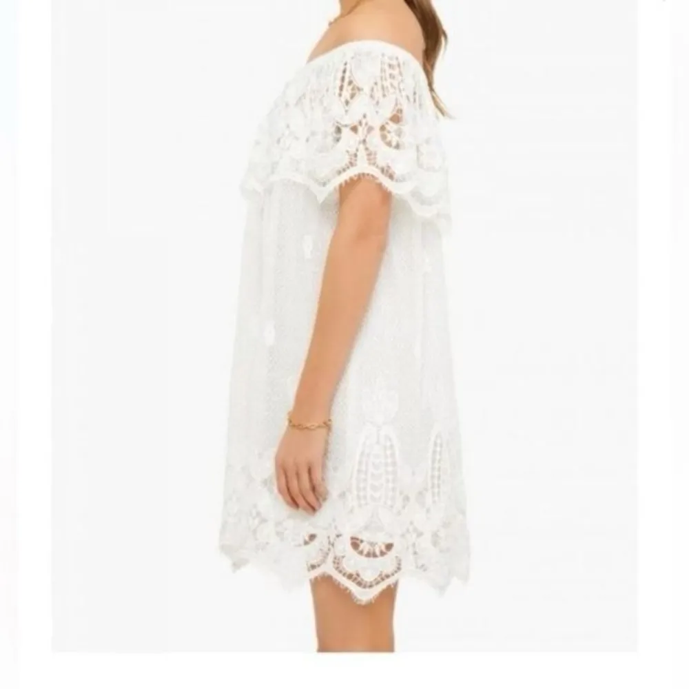 Tuckernuck Avalon White Lace Off Shoulder Dress Size M NWT Boho Bridal Resort - Image 2