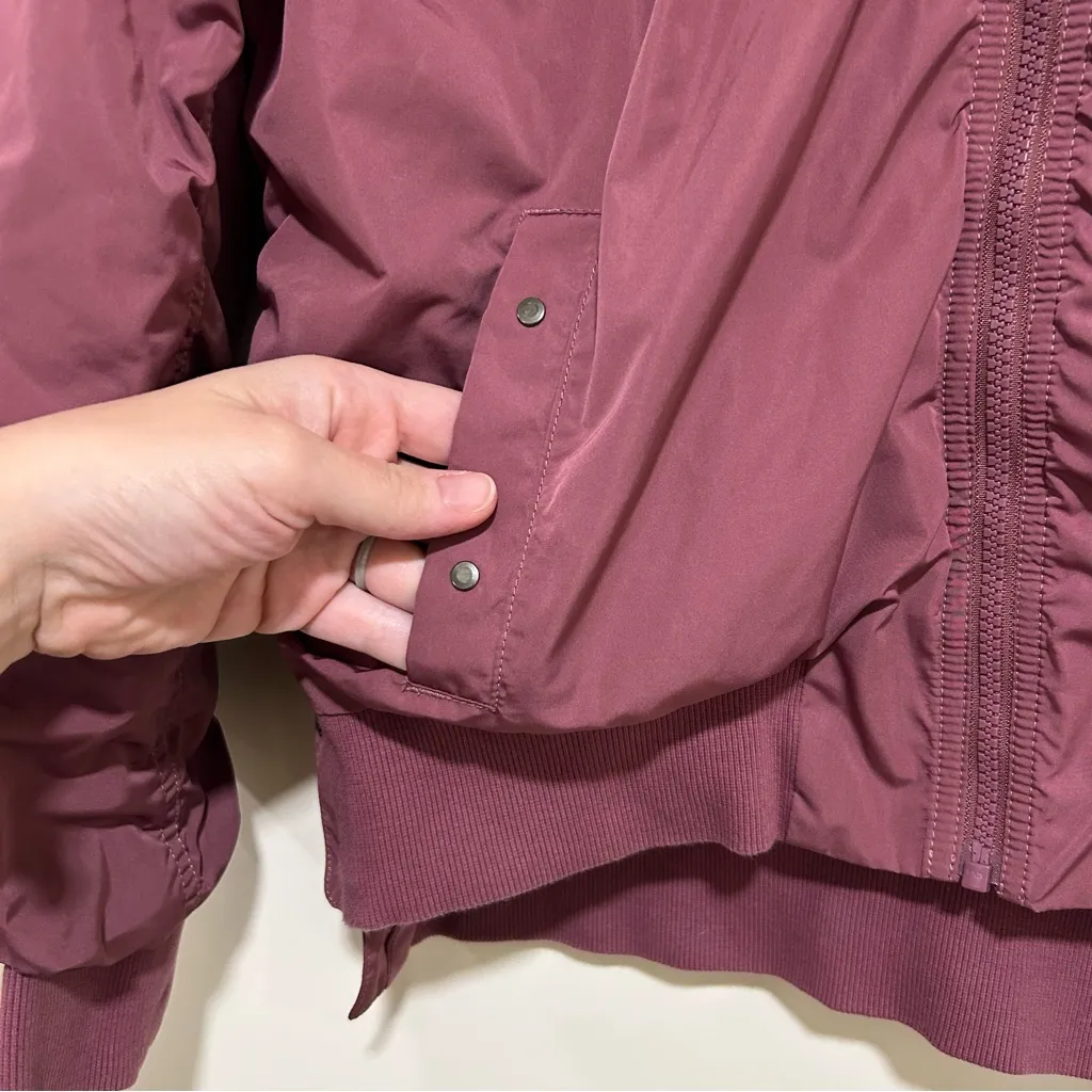 Athleta Point Reyes Bomber II Jacket in Tawny Rose Pink Size Large - Image 3