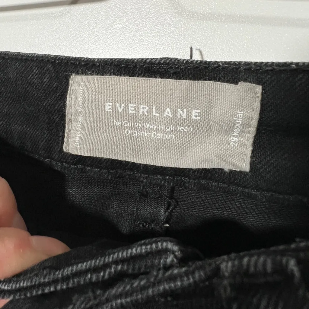 Everlane The Curvy Way-High Jean in Black Size 29 Regular - Image 5