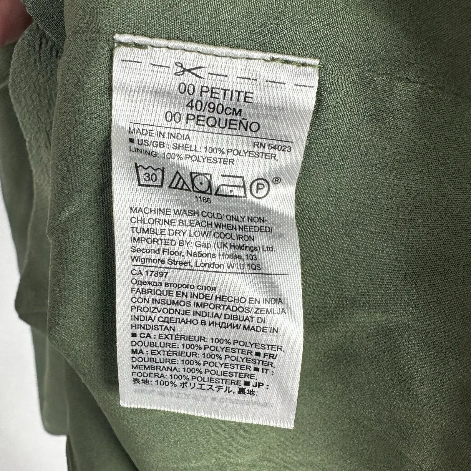 Banana Republic Women's Utility Dress Green Button Detail Lined - Image 8