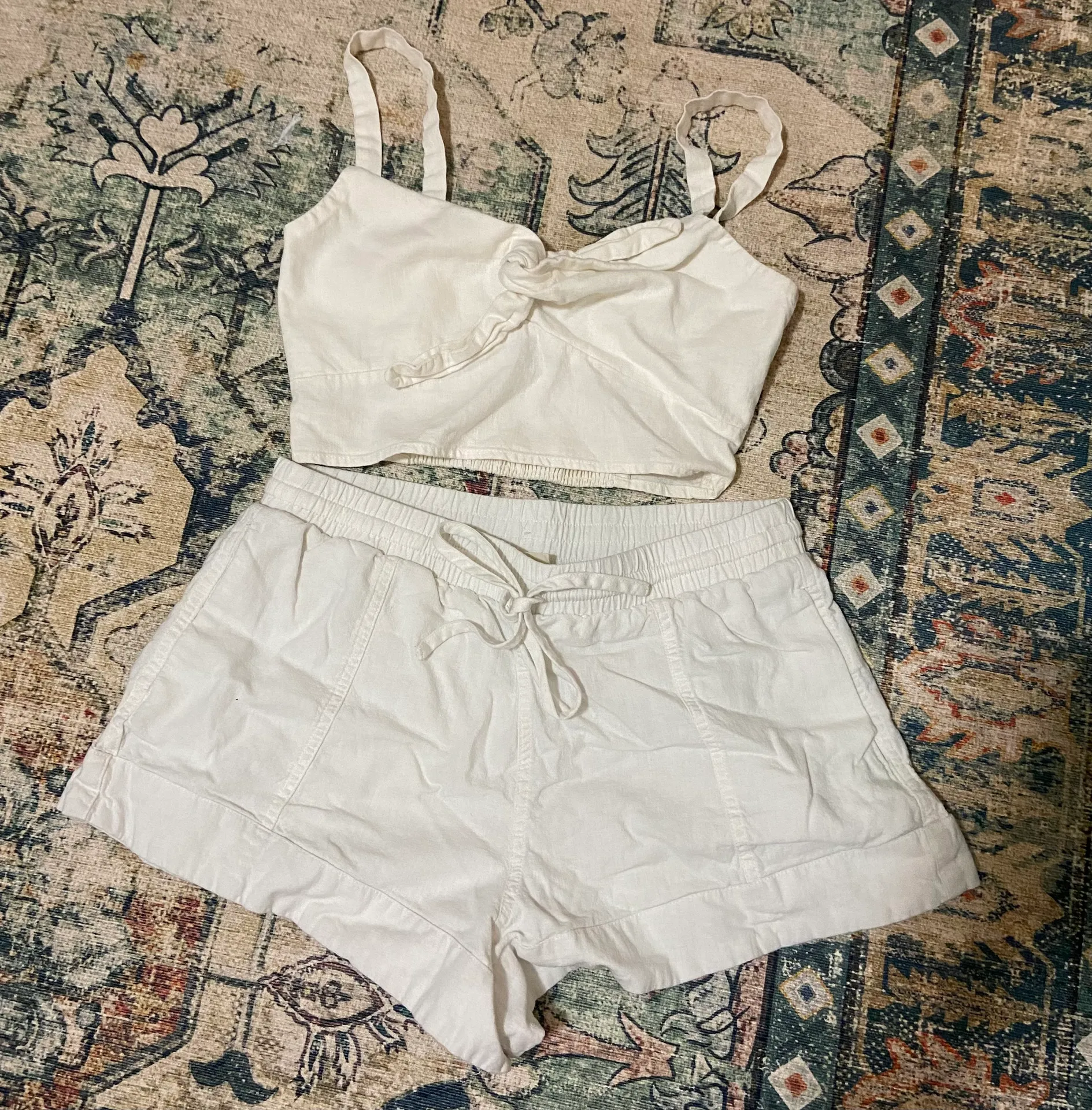 Universal Thread 2 Piece White Linen Set - Image 2