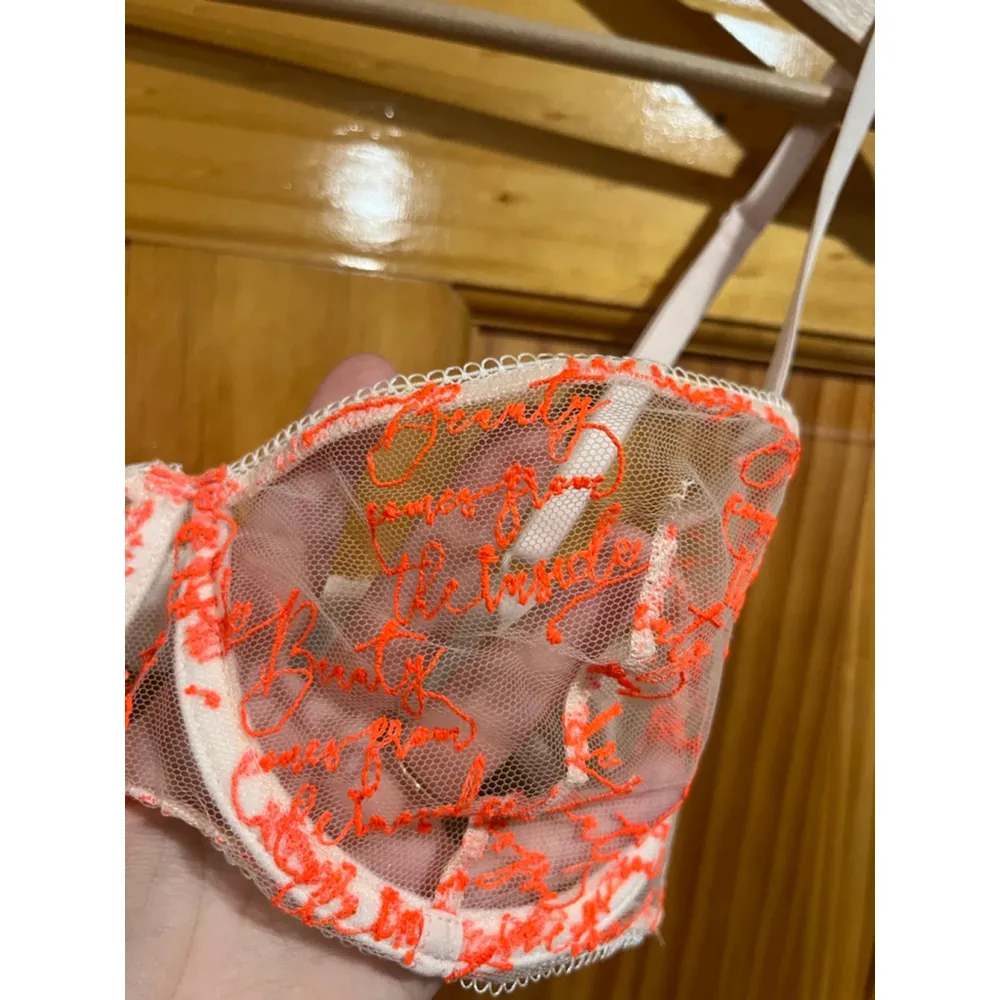 Simone Perele Violette Half Cup Bra Pop Orange Size 32D - Image 2