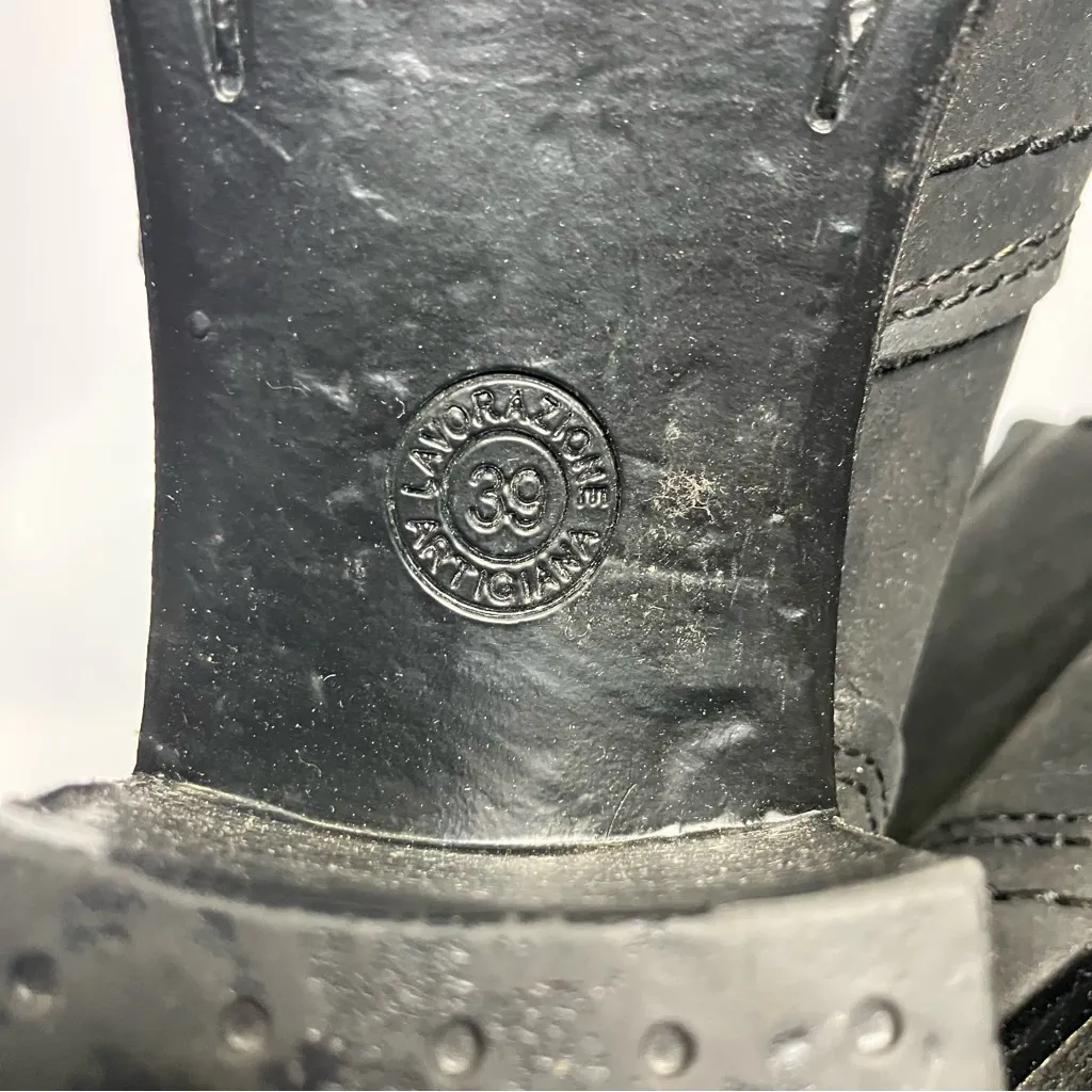 Steve Madden Travis faux leather boots black women’s size 9 punk gothic casual‎ - Image 7