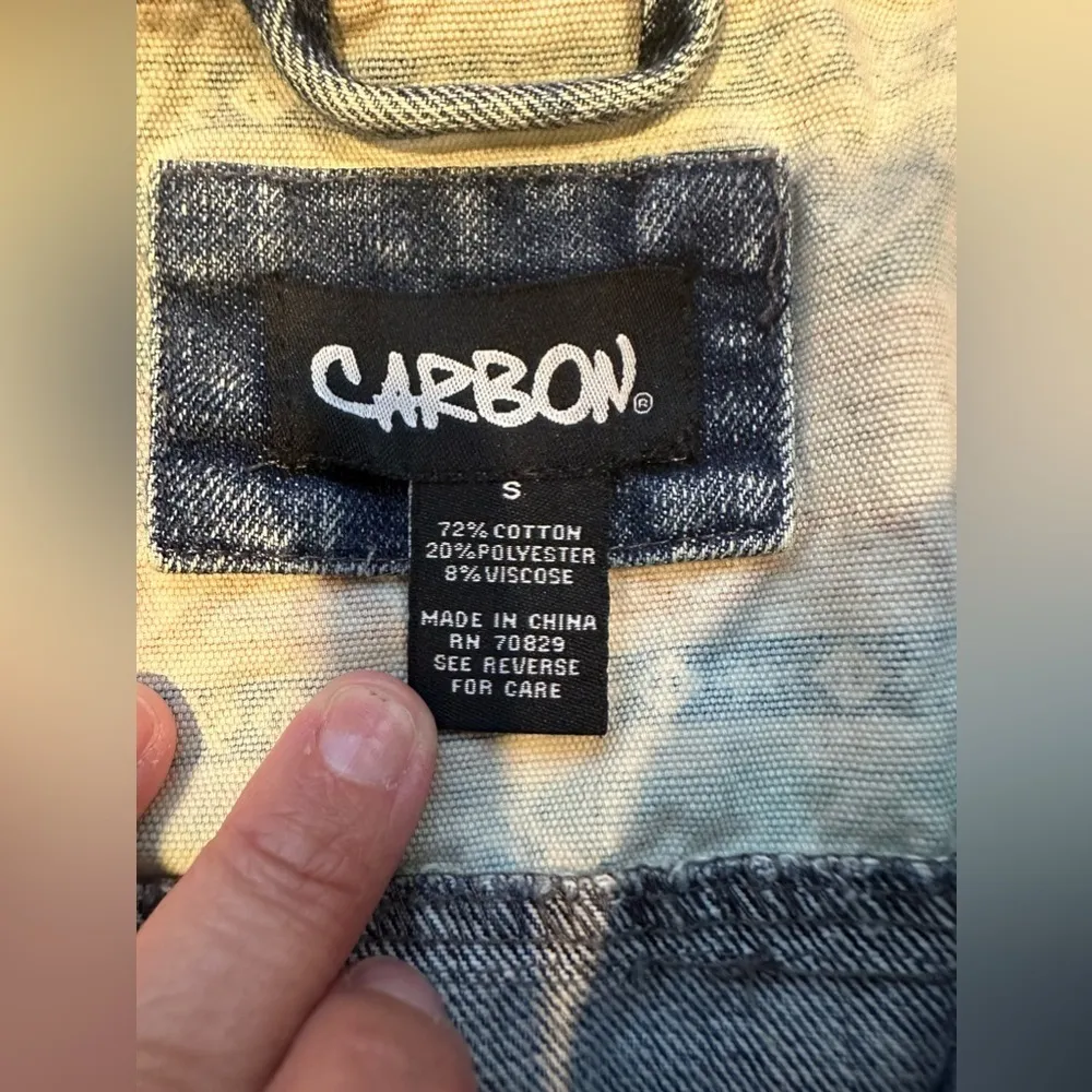 EUC Carbon Denim Jean Vest Women’s Sleeveless Southwest Sz S Blue - Image 6