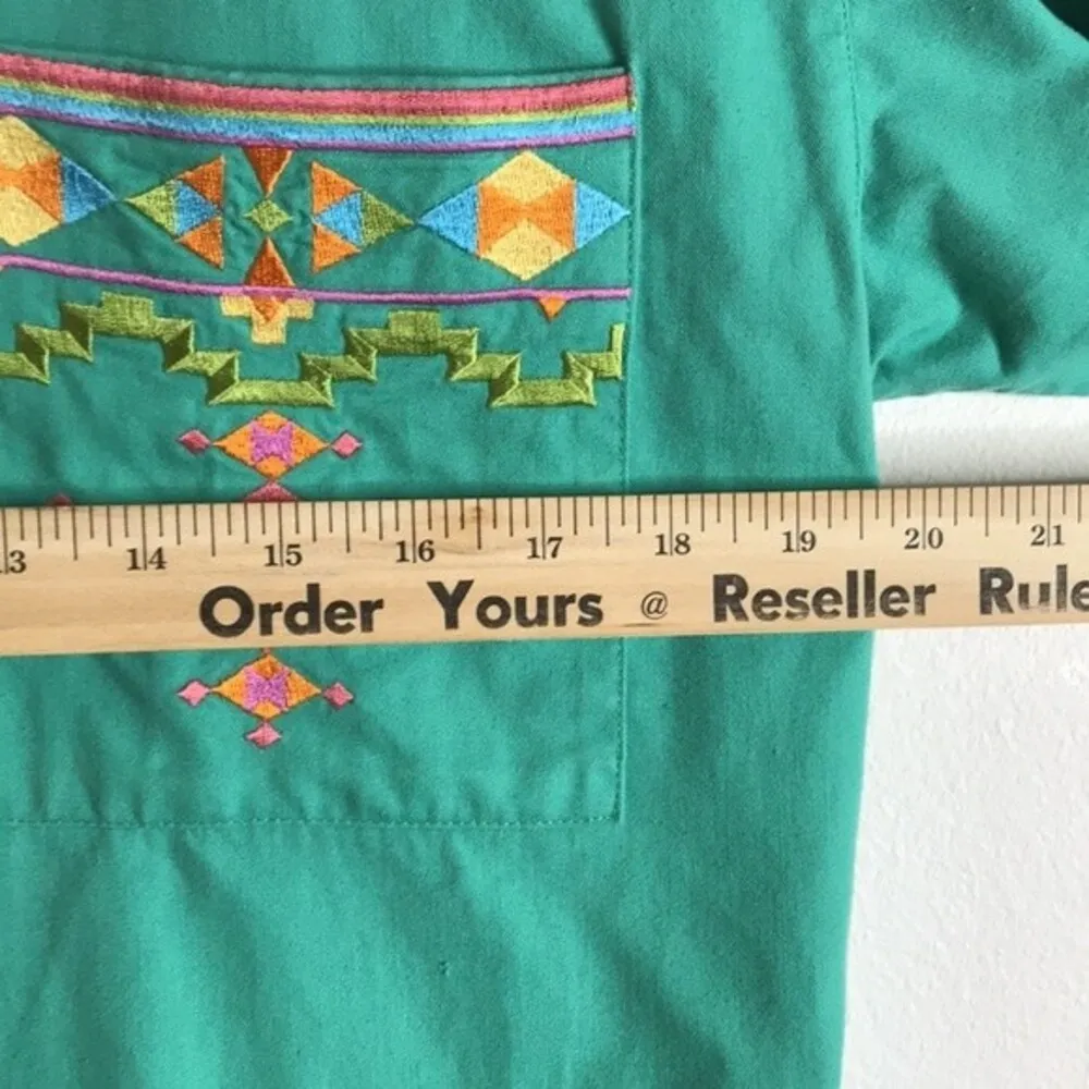 IB Diffusion 1992 vintage embroidered western bottom down top size 4 Green - Image 8
