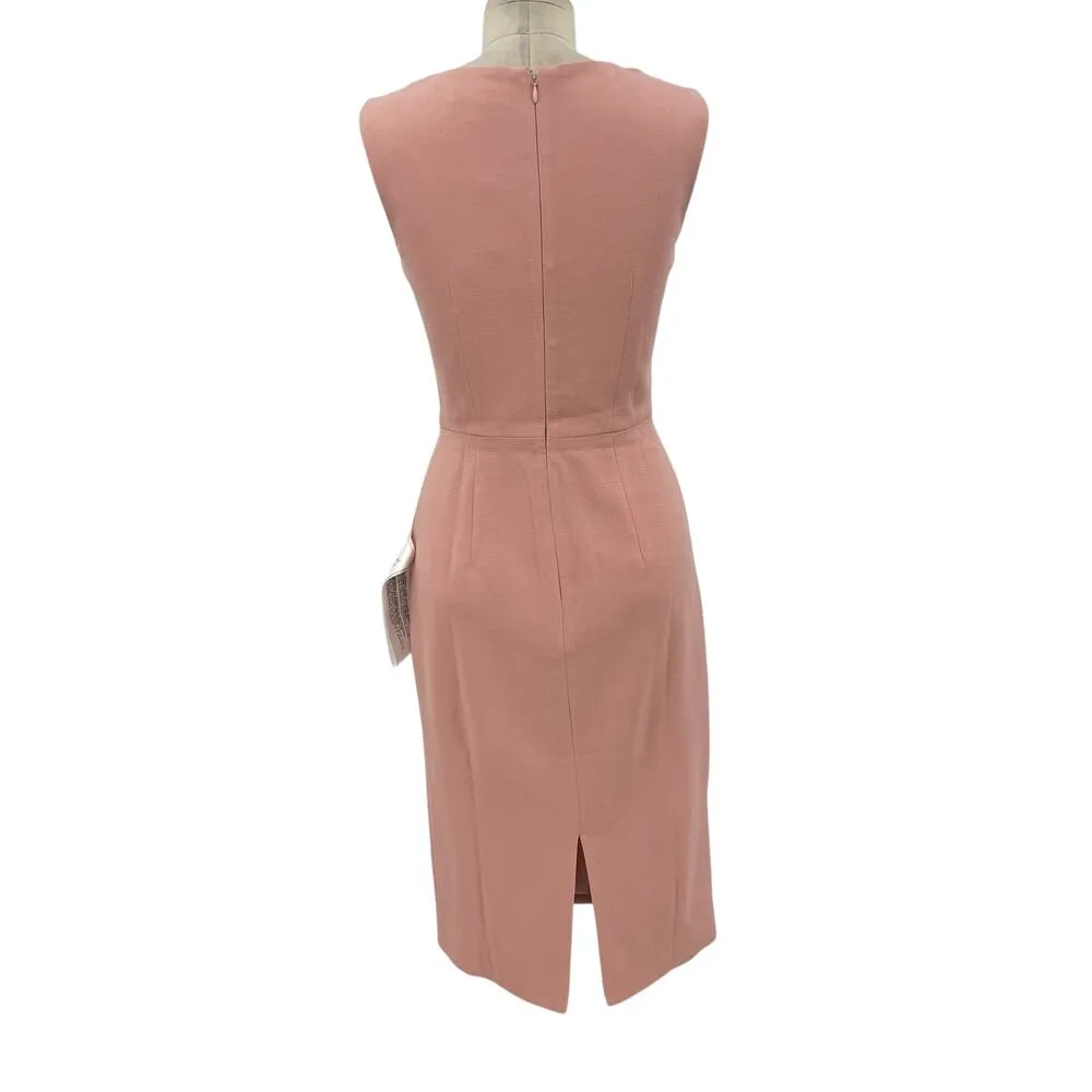 Dress‎ the Population Elle Sweetheart Neck Sheath Midi Dress Blush Pink Small - Image 10