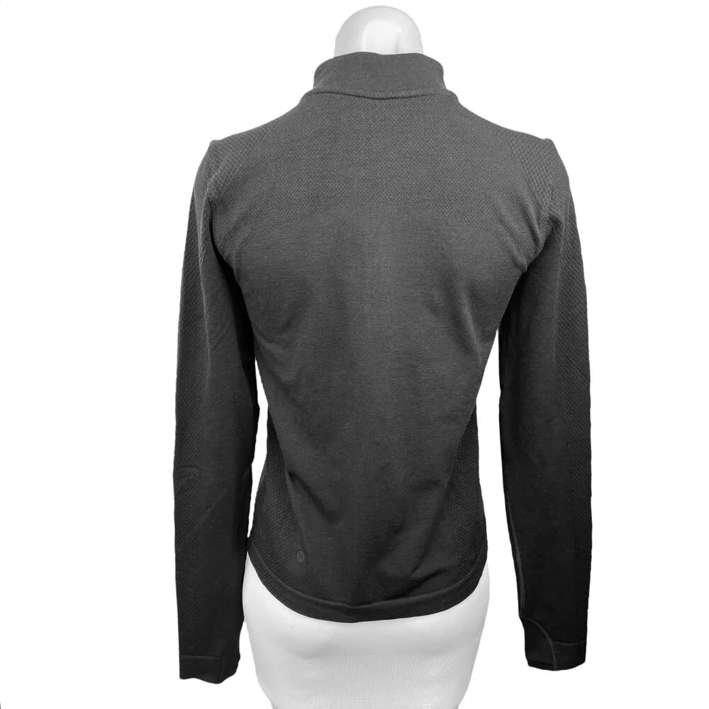 Lululemon Black Half Zip Athleisure Outdoor Athletic Sweatshirt Jacket Top Sz 8 - Image 2