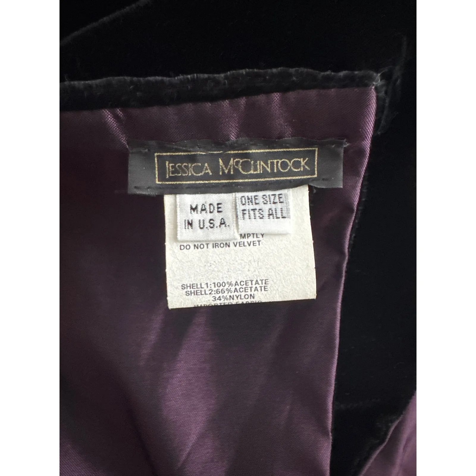 NWT Vintage Jessica McClintock Burgundy Velvet & Taffeta reversable Shawl Wrap - Image 5