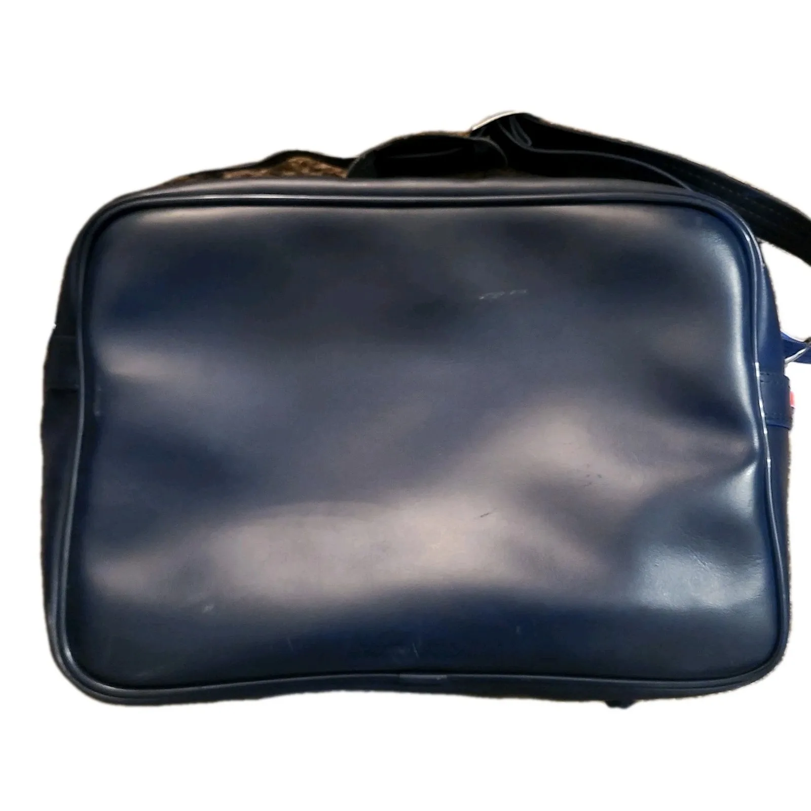 Vintage American Tourister 70s Carryon Overnight Shoulder Bag With Feet‎ Blue - Image 5
