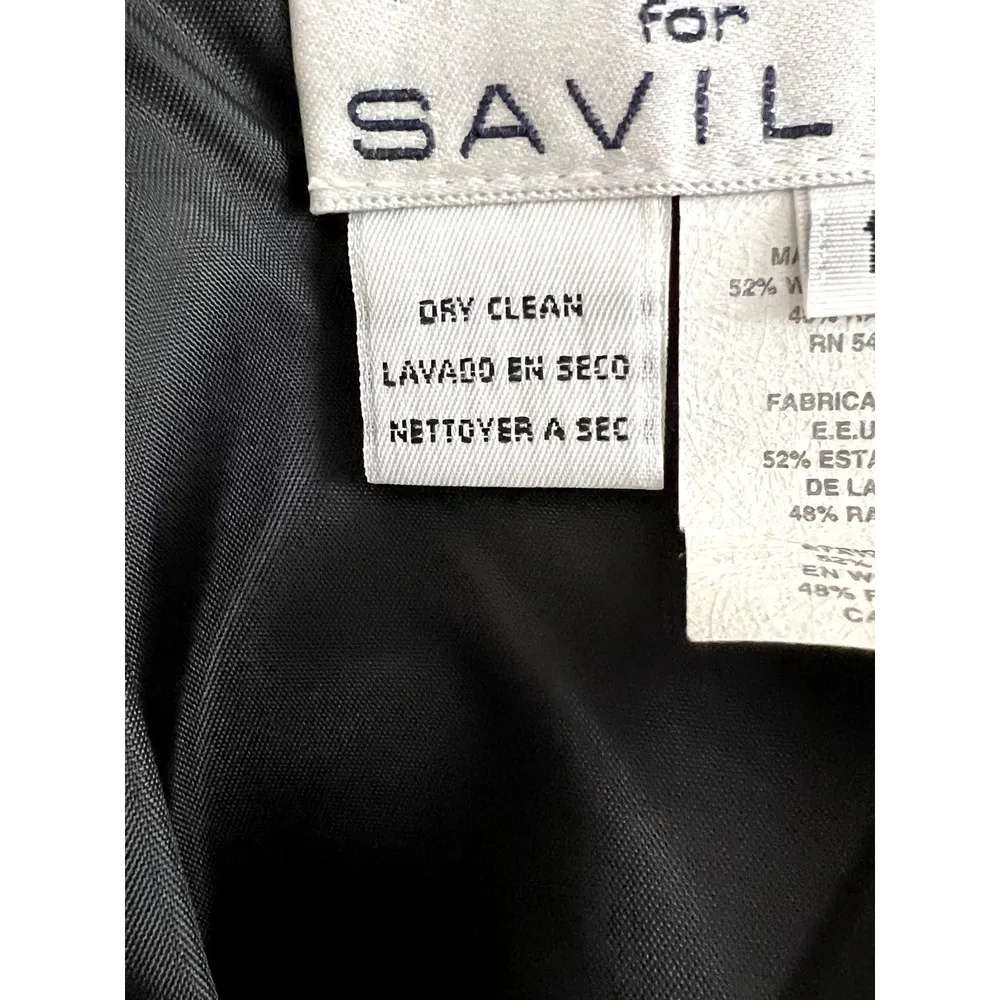 Rena Rowan size 14 houndstooth pencil skirt wool & rayon lined hidden zipper - Image 5