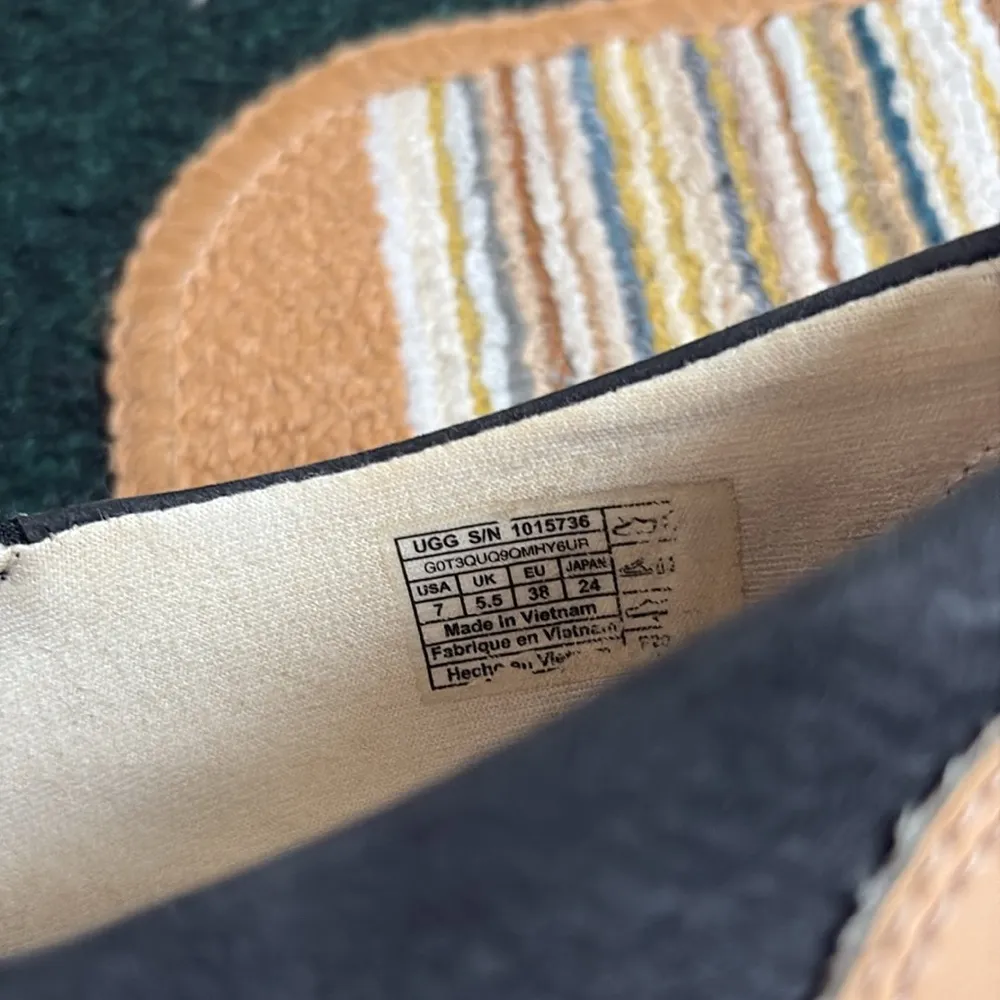 UGG Black and Tan Slip-On Loafers - Image 5