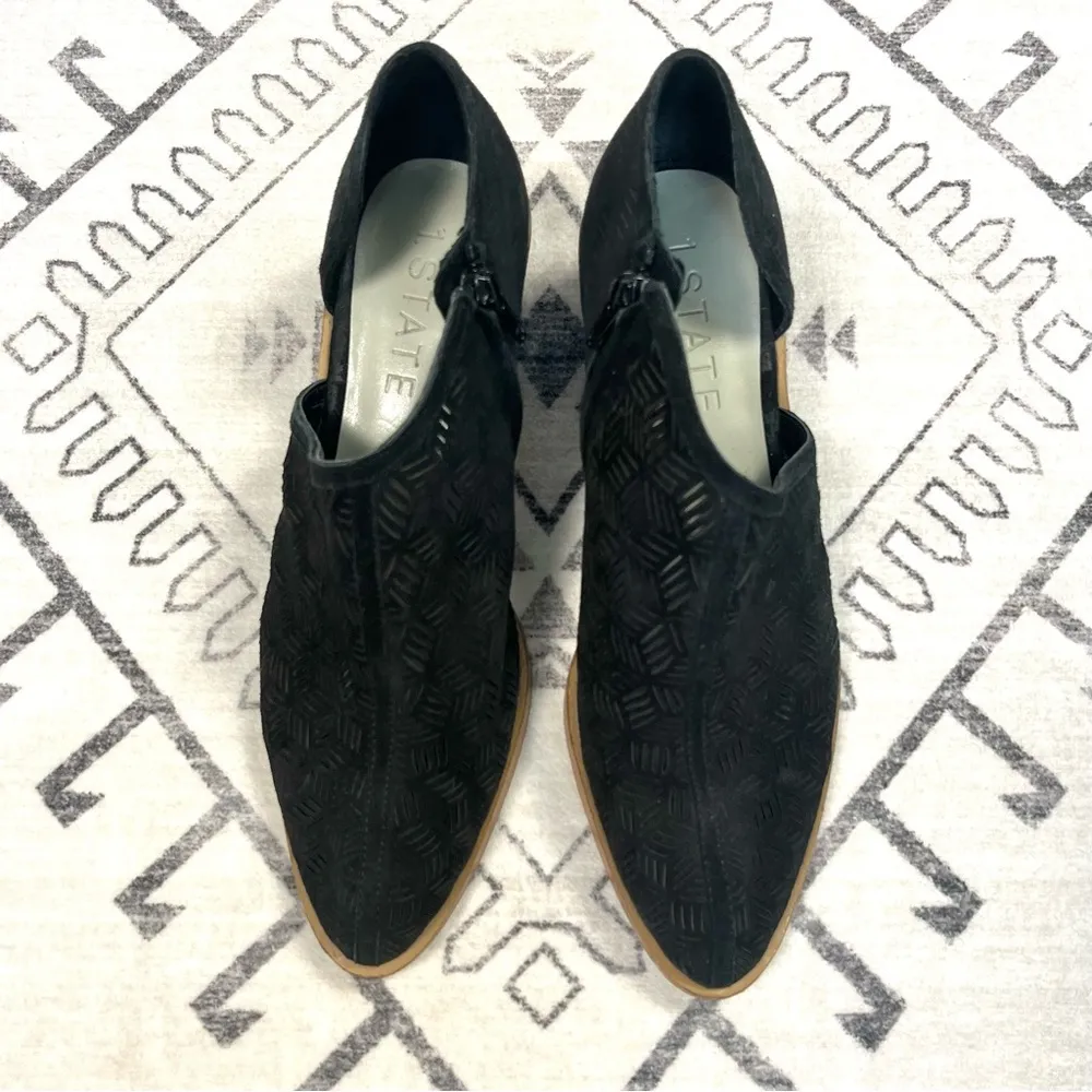 Iddah Black Perforated Side Cutout Ankle Boot Size 9 - Image 4