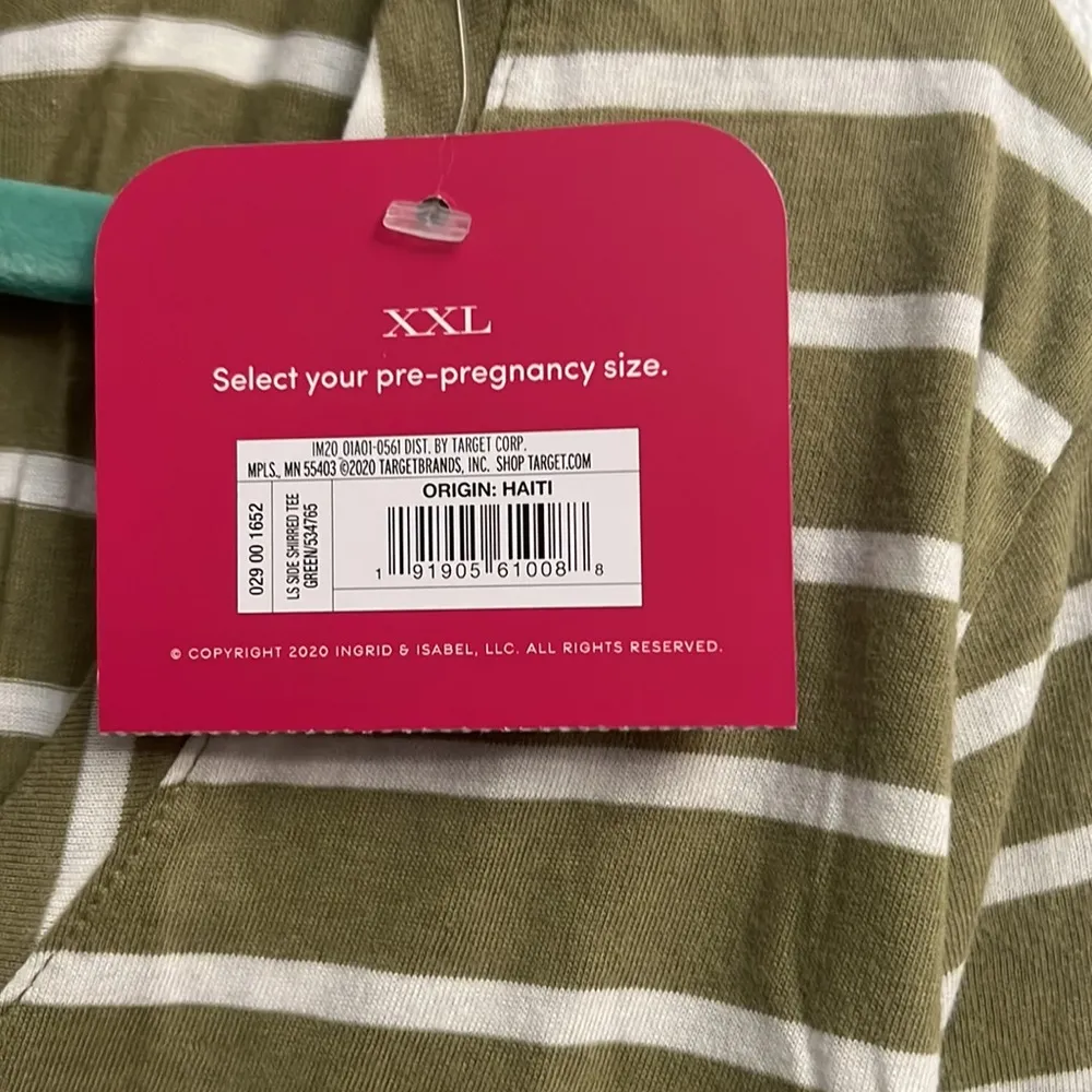 NEW Isabel Maternity Ingrid & Isabel Long Sleeved V-Neck Tunic Shirt Sz XXL - Image 5