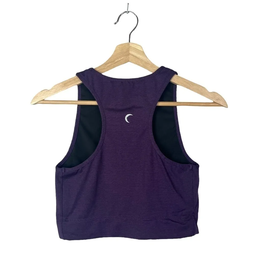 ZYIA Purple Grape Longline High Neck Sports Bra S - Image 2