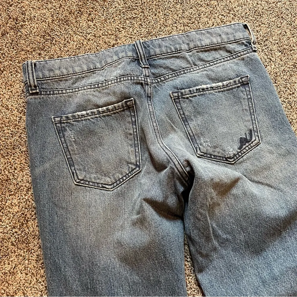 Express Distressed Girlfriend Cropped Denim Jeans 2 - Image 6