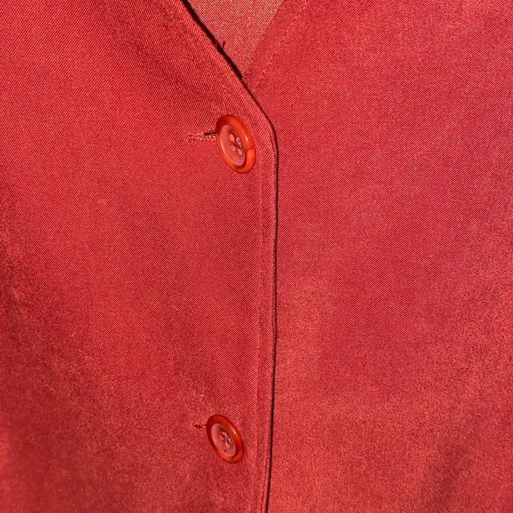 Requirements Orange Button Up Soft Cardigan - Image 4