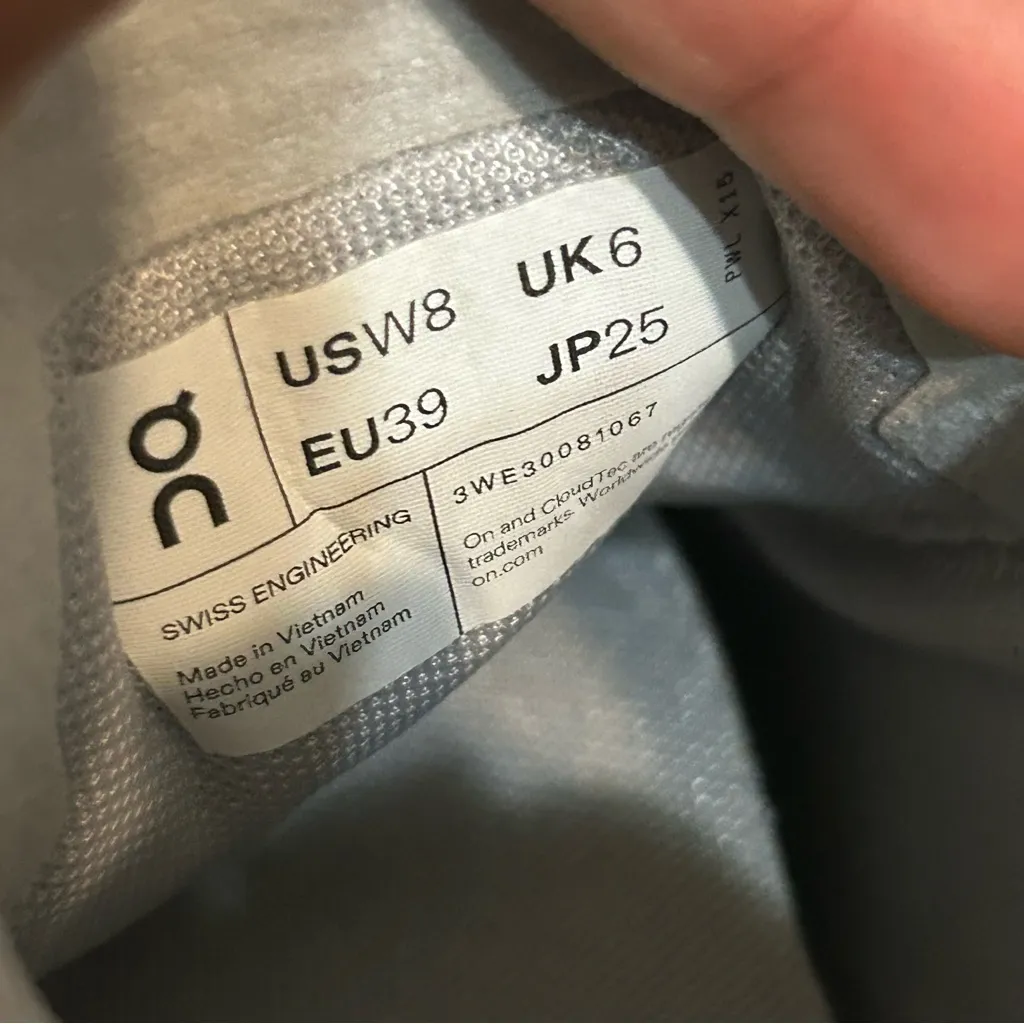 ON CLOUDAWAY gray hiking athletic training shoes sneakers women’s 8 new - Image 3